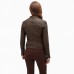 Stylish Brown Women Leather Jacket