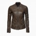 Stylish Brown Women Leather Jacket