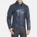 Elite Blue Men Leather Jacket