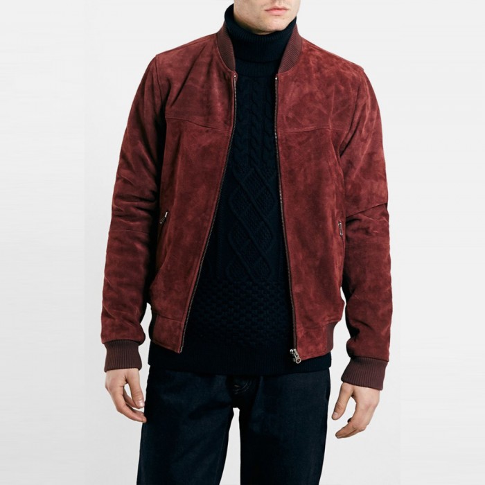 Maroon Softy Suede Men Jacket