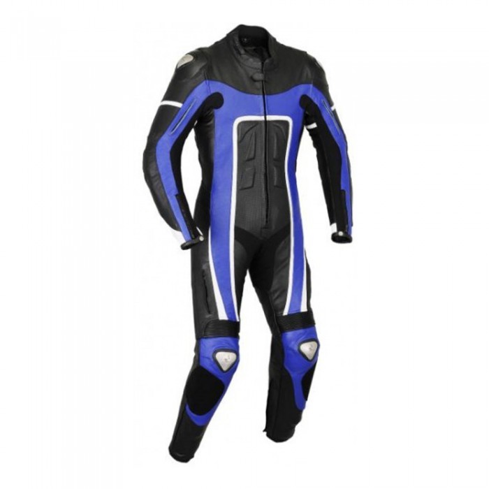 Blue Black Motorbike one piece suit