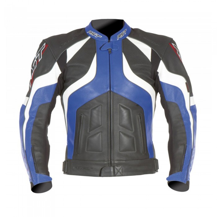 Blue Track Racing Leather Jacket