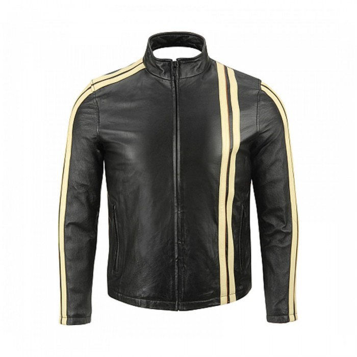 Strip Bomber classical Leather jacket