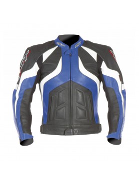 Blue Track Racing Leather Jacket