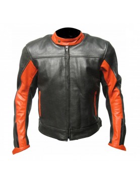 Unique Color combo Biker leather Jacket