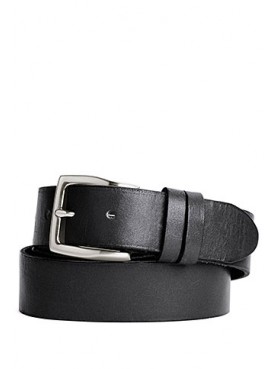 Smooth leather belt